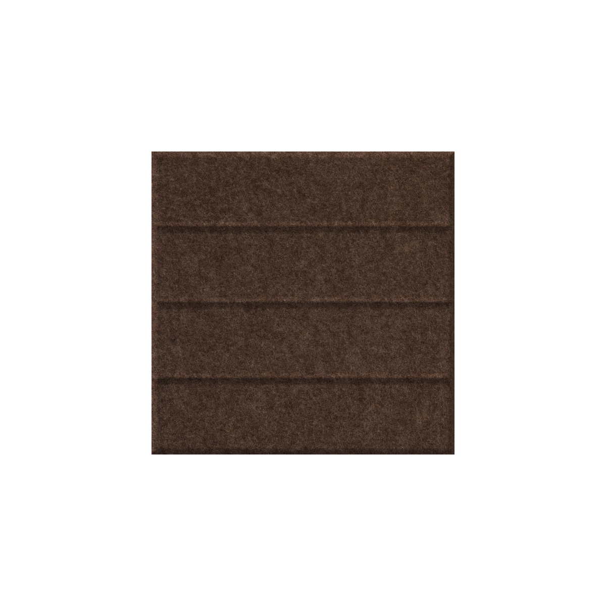 A square brown textured material swatch with horizontal ribbed lines, centered on a plain white background.