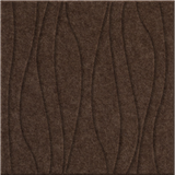 Cocoa 9mm Engraved River felt sample with wavy vertical grooves