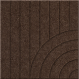 Cocoa 9mm Engraved Tangent felt sample with concentric quarter circle grooves