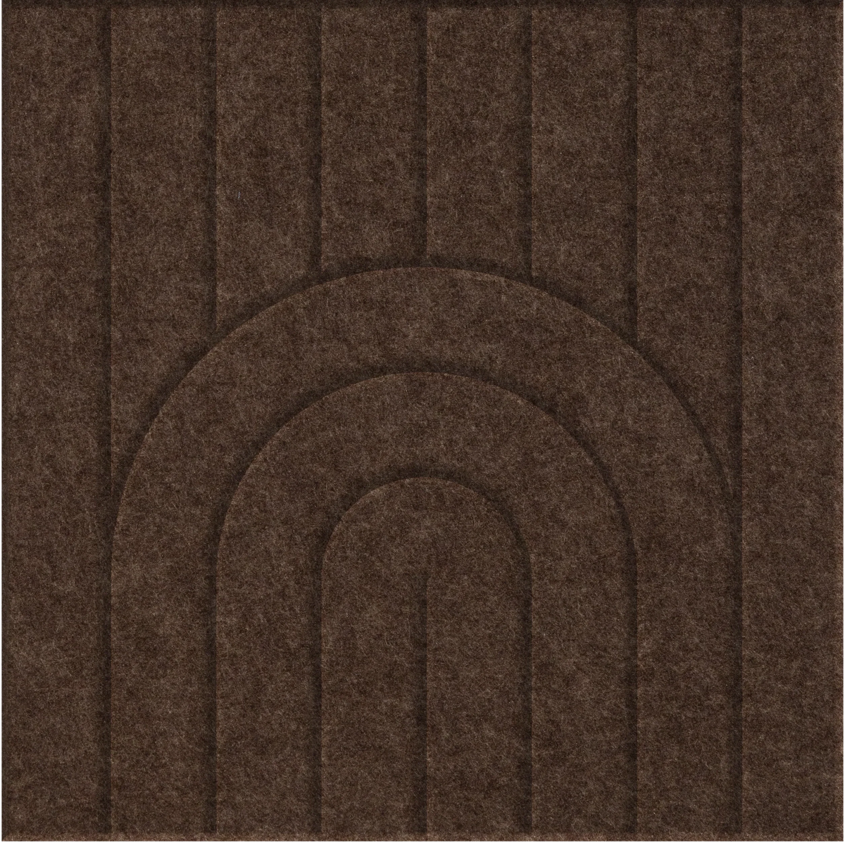 Cocoa 9mm Engraved Zen felt sample with nested arch grooves