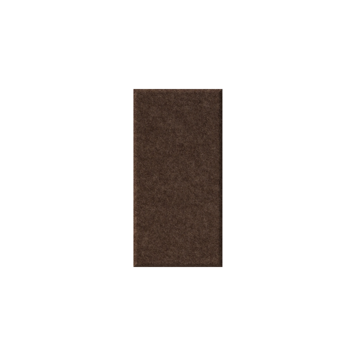 A rectangular brown textured sample card centered on a plain white background.