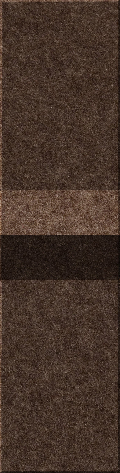 Brown textured tile with dark stripe accent, shown as individual rectangular panel.