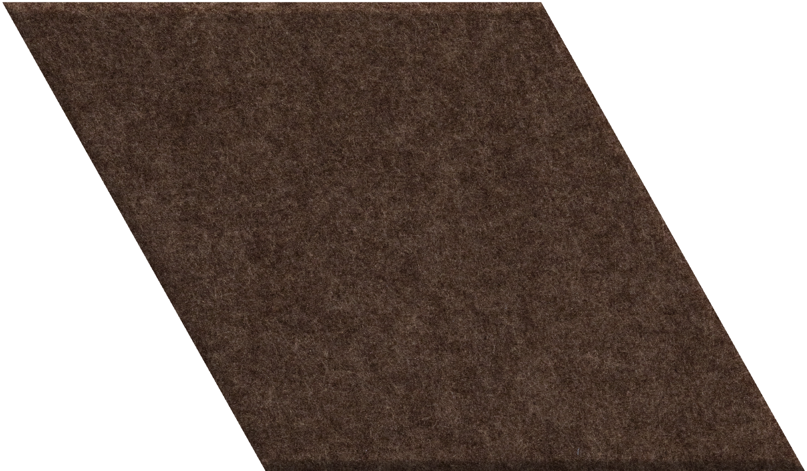 Brown diamond-shaped tile with textured surface, shown at an angle.