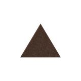 A dark brown textured triangle centered on a plain white background.