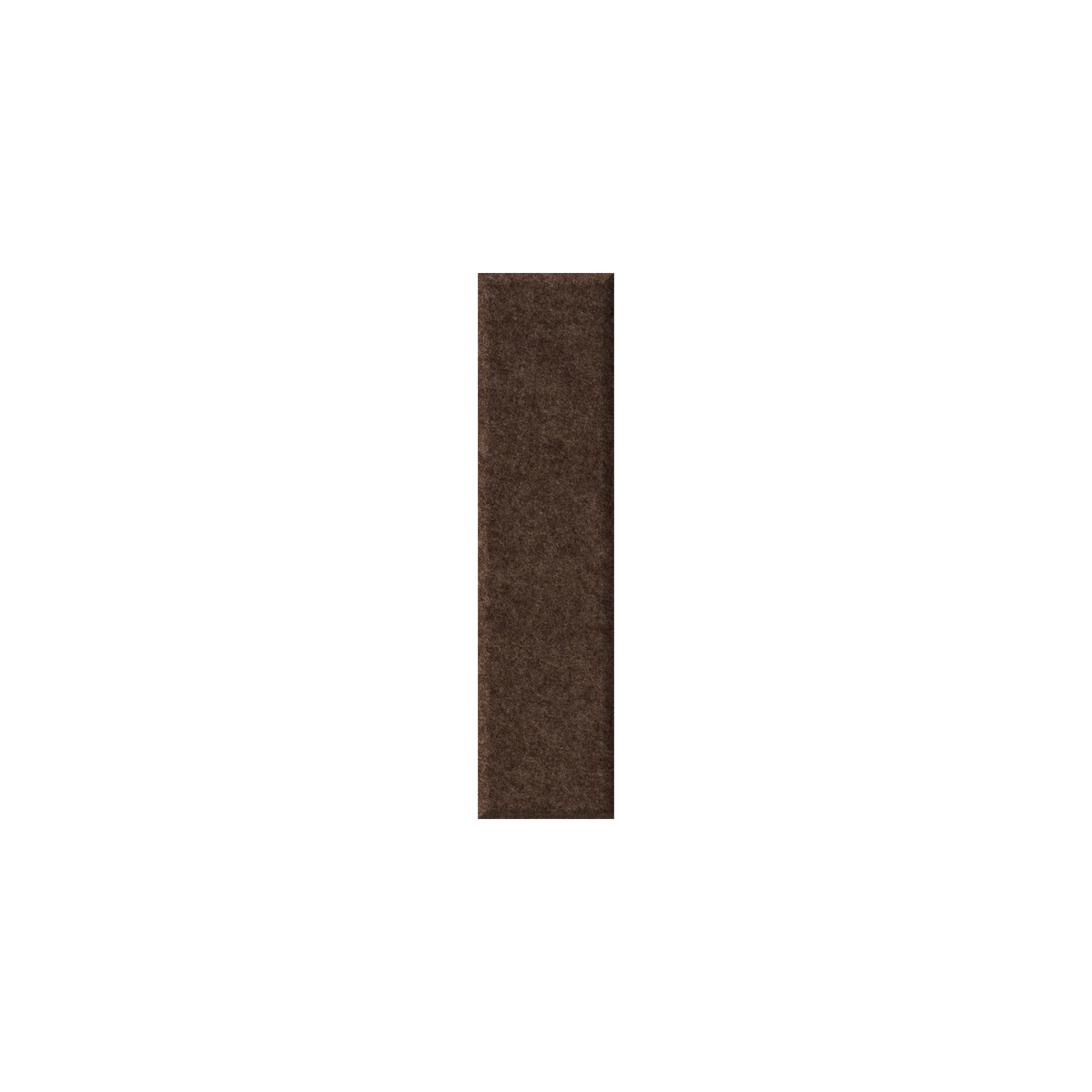 A vertical rectangular brown textured sample centered on a plain white background.