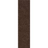 A long, narrow rectangular sample of dark brown textured material centered on a white background.