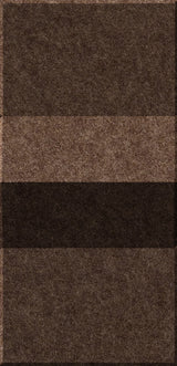 Four stacked carpet tiles in varying shades of brown and dark brown with textured surfaces.
