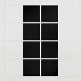 Colorblock felt drop ceiling tiles in solid Ebony, set of 8 in a 2 x 4 layout