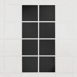 Colorblock felt drop ceiling tiles in solid Cast, set of 8 in a 2 x 4 layout