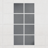 Colorblock felt drop ceiling tiles in solid Armor, set of 8 in a 2 x 4 layout