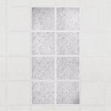 Colorblock felt drop ceiling tiles in solid Nickel, set of 8 in a 2 x 4 layout