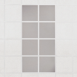 Colorblock felt drop ceiling tiles in solid Fog, set of 8 in a 2 x 4 layout