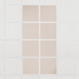 Colorblock felt drop ceiling tiles in solid Ivory, set of 8 in a 2 x 4 layout
