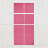 Colorblock felt drop ceiling tiles in solid Hot Pink, set of 8 in a 2 x 4 layout