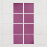 Colorblock felt drop ceiling tiles in solid Plum, set of 8 in a 2 x 4 layout
