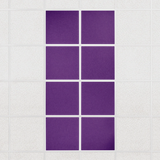 Colorblock felt drop ceiling tiles in solid Lavender, set of 8 in a 2 x 4 layout