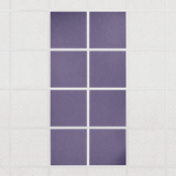 Colorblock felt drop ceiling tiles in solid Wisteria, set of 8 in a 2 x 4 layout