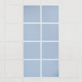 Colorblock felt drop ceiling tiles in solid Powder Blue, set of 8 in a 2 x 4 layout