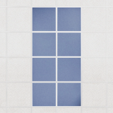 Colorblock felt drop ceiling tiles in solid Periwinkle, set of 8 in a 2 x 4 layout