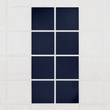 Colorblock felt drop ceiling tiles in solid Oxford, set of 8 in a 2 x 4 layout