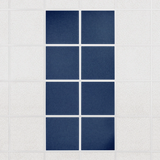 Colorblock felt drop ceiling tiles in solid Admiral, set of 8 in a 2 x 4 layout