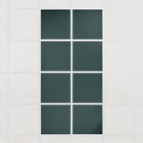 Colorblock felt drop ceiling tiles in solid Atlantic, set of 8 in a 2 x 4 layout