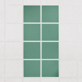 Colorblock felt drop ceiling tiles in solid Mint, set of 8 in a 2 x 4 layout