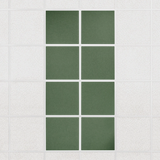 Colorblock felt drop ceiling tiles in solid Palm, set of 8 in a 2 x 4 layout