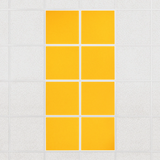 Colorblock felt drop ceiling tiles in solid Dandelion, set of 8 in a 2 x 4 layout