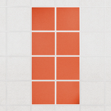 Colorblock felt drop ceiling tiles in solid Aries, set of 8 in a 2 x 4 layout