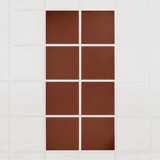 Colorblock felt drop ceiling tiles in solid Moab, set of 8 in a 2 x 4 layout