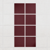 Colorblock felt drop ceiling tiles in solid Wine, set of 8 in a 2 x 4 layout