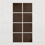 Colorblock felt drop ceiling tiles in solid Cocoa, set of 8 in a 2 x 4 layout