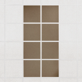 Colorblock felt drop ceiling tiles in solid Timber, set of 8 in a 2 x 4 layout
