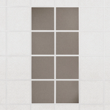 Colorblock felt drop ceiling tiles in solid Ash, set of 8 in a 2 x 4 layout