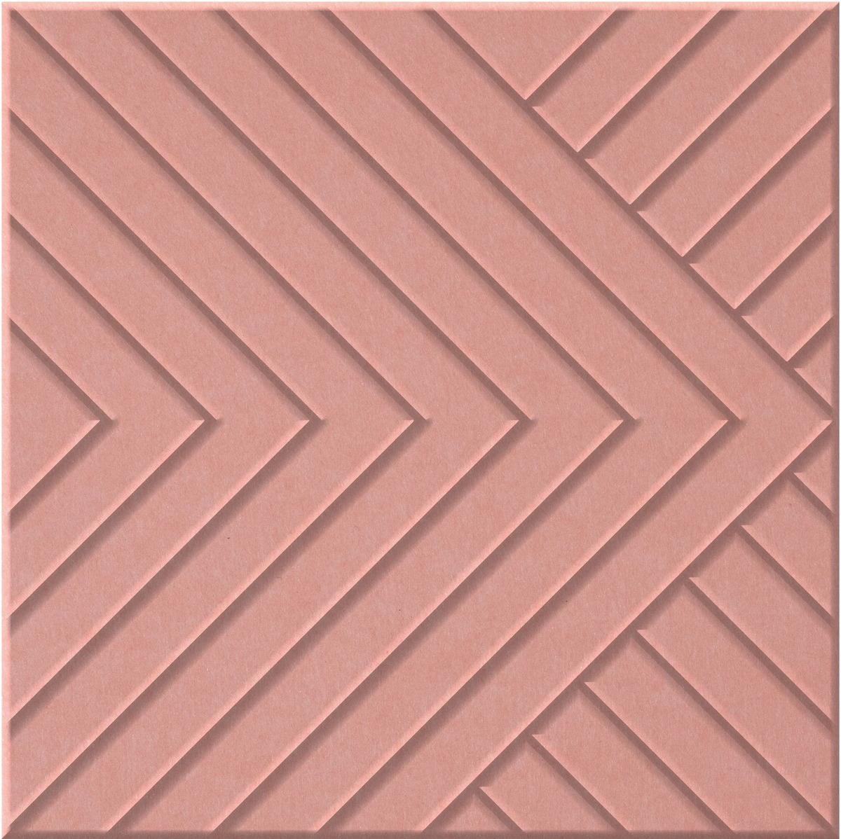 Coral 9mm Engraved Converge felt sample with chevron grooves