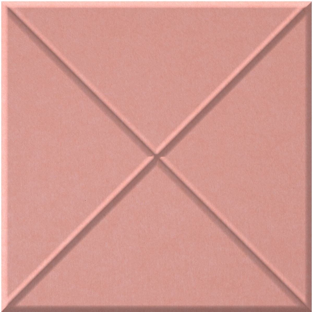 Light pink square with two diagonal lines creating an X