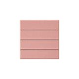 A square pink textured panel with horizontal grooved lines, shown against a plain white background.