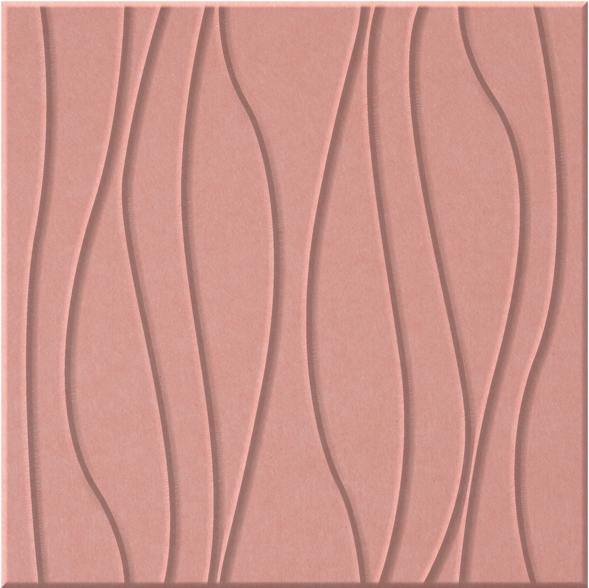 Coral 9mm Engraved River felt sample with wavy vertical grooves