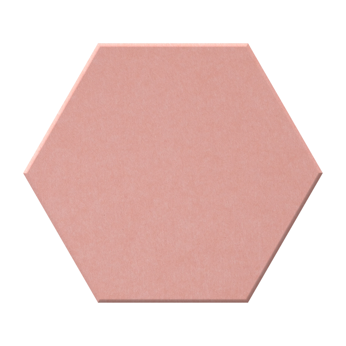 A single hexagonal tile with a matte, textured surface in a muted light blue-gray color, shown against a plain white background.
