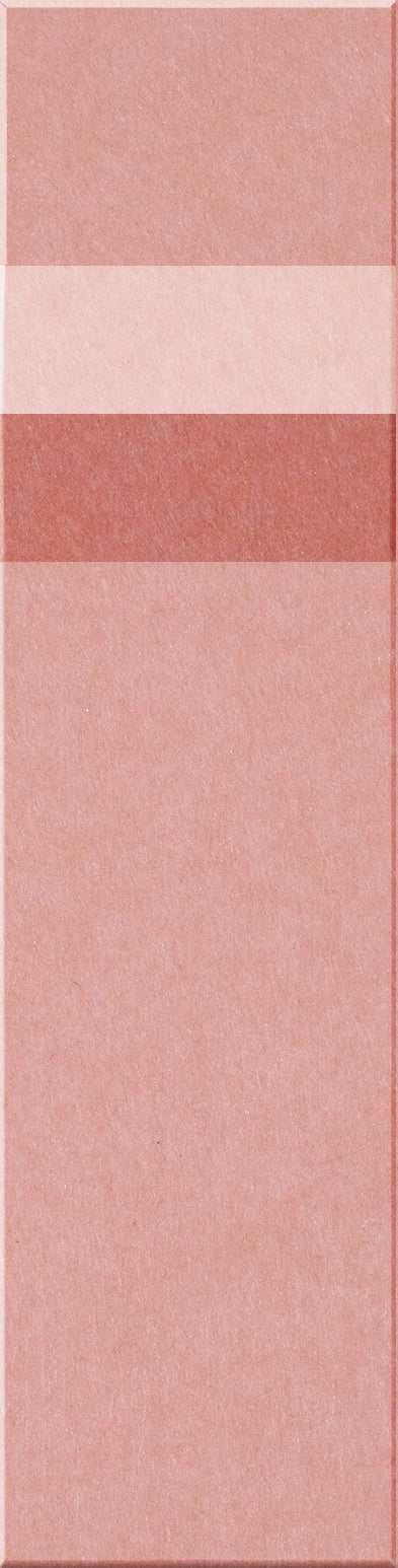 Four rectangular tiles in varying shades of pink and mauve arranged vertically.