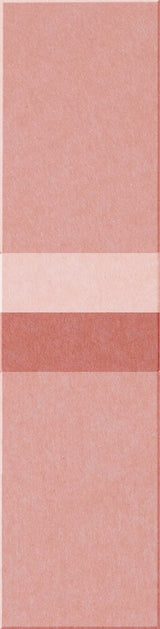 Four rectangular tiles in varying shades of pink and rose, arranged vertically.