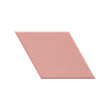 A single flat, diamond-shaped tile or swatch in a dusty rose pink color, shown on a plain white background.