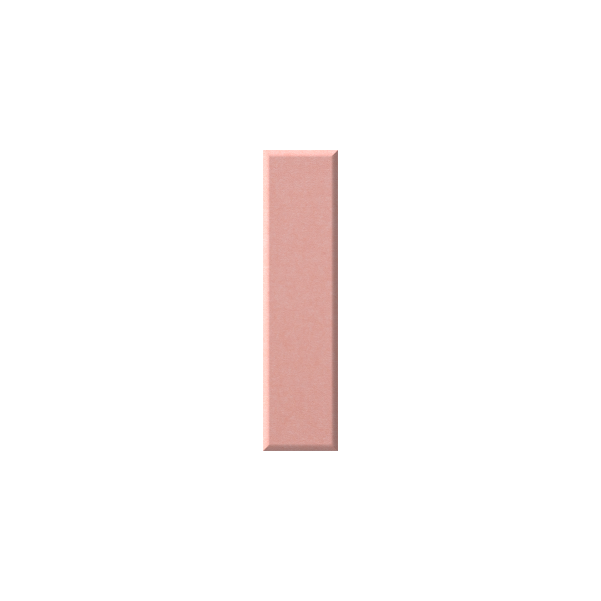 A single rectangular blush or powder makeup pan in a soft dusty pink shade, centered on a plain white background.