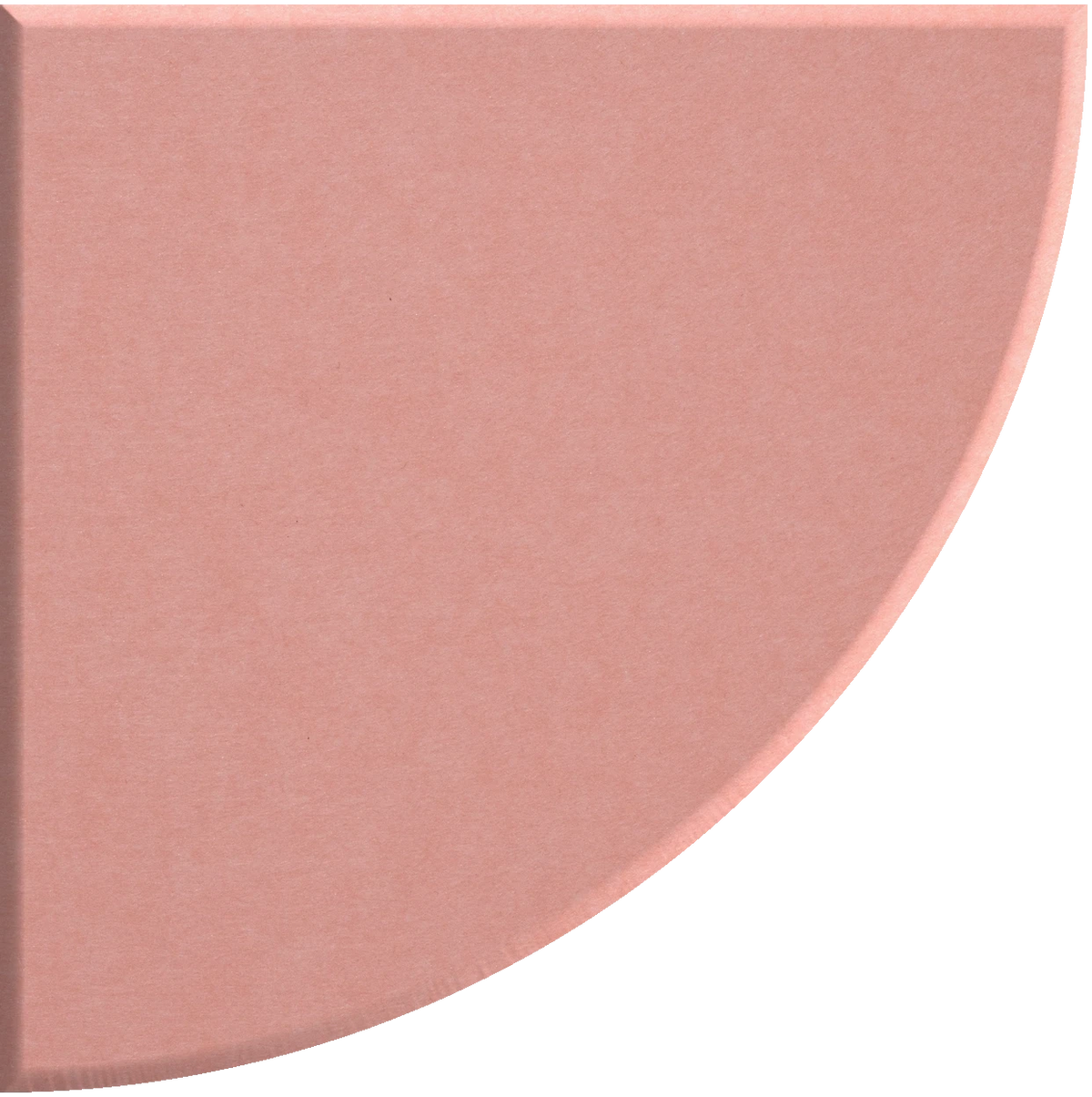 Light pink quarter of a circle felt tile