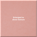 A square swatch of dusty rose pink textured material with the centered text 'Enlarged to show texture' in white.