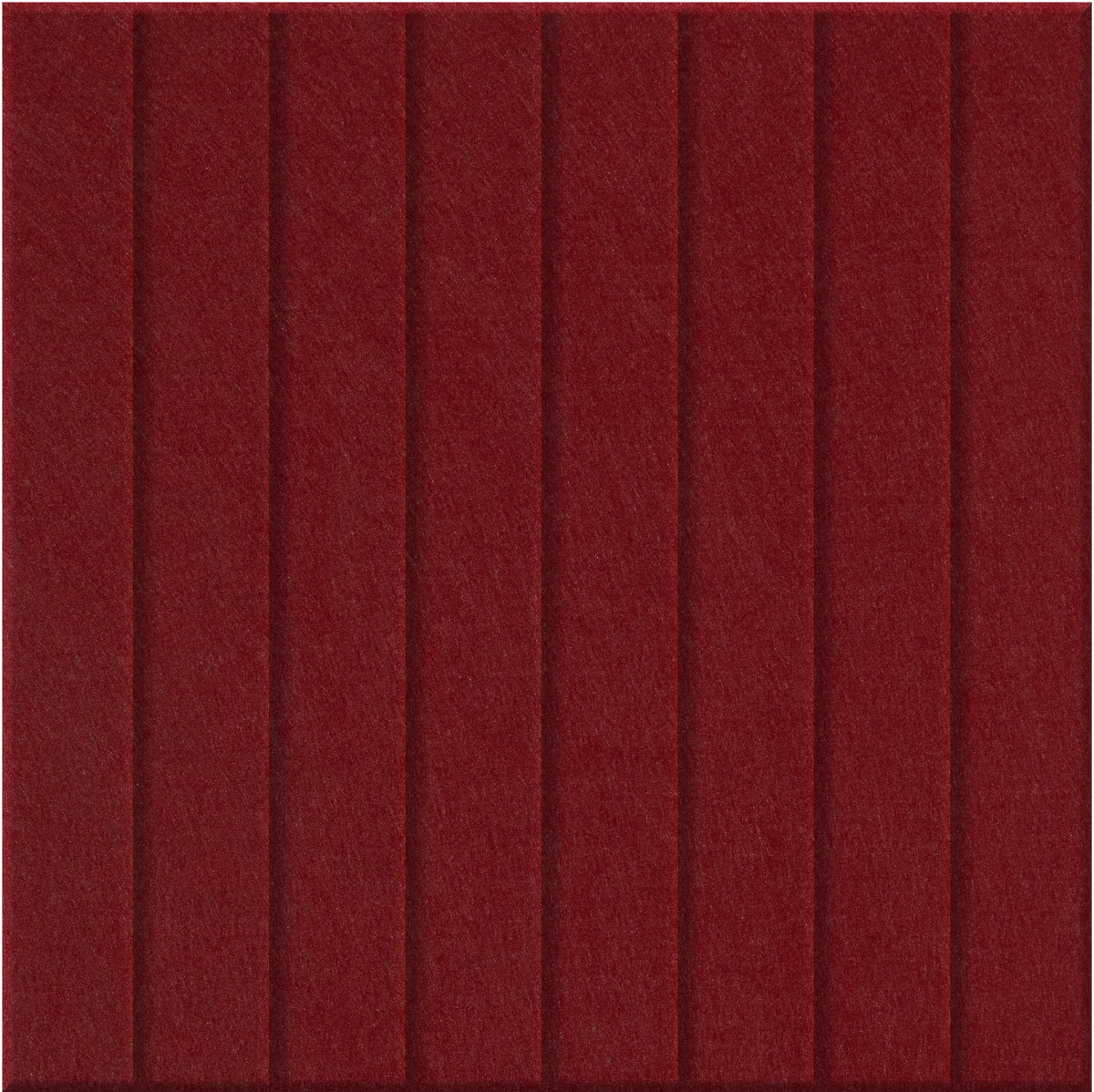 Crimson 9mm Engraved Parallel felt sample with straight vertical grooves