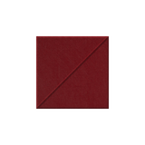 A square fabric swatch in a deep burgundy red color, featuring a diagonal seam across the center, shown against a plain white background.