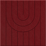 Crimson 9mm Engraved Zen felt sample with nested arch grooves