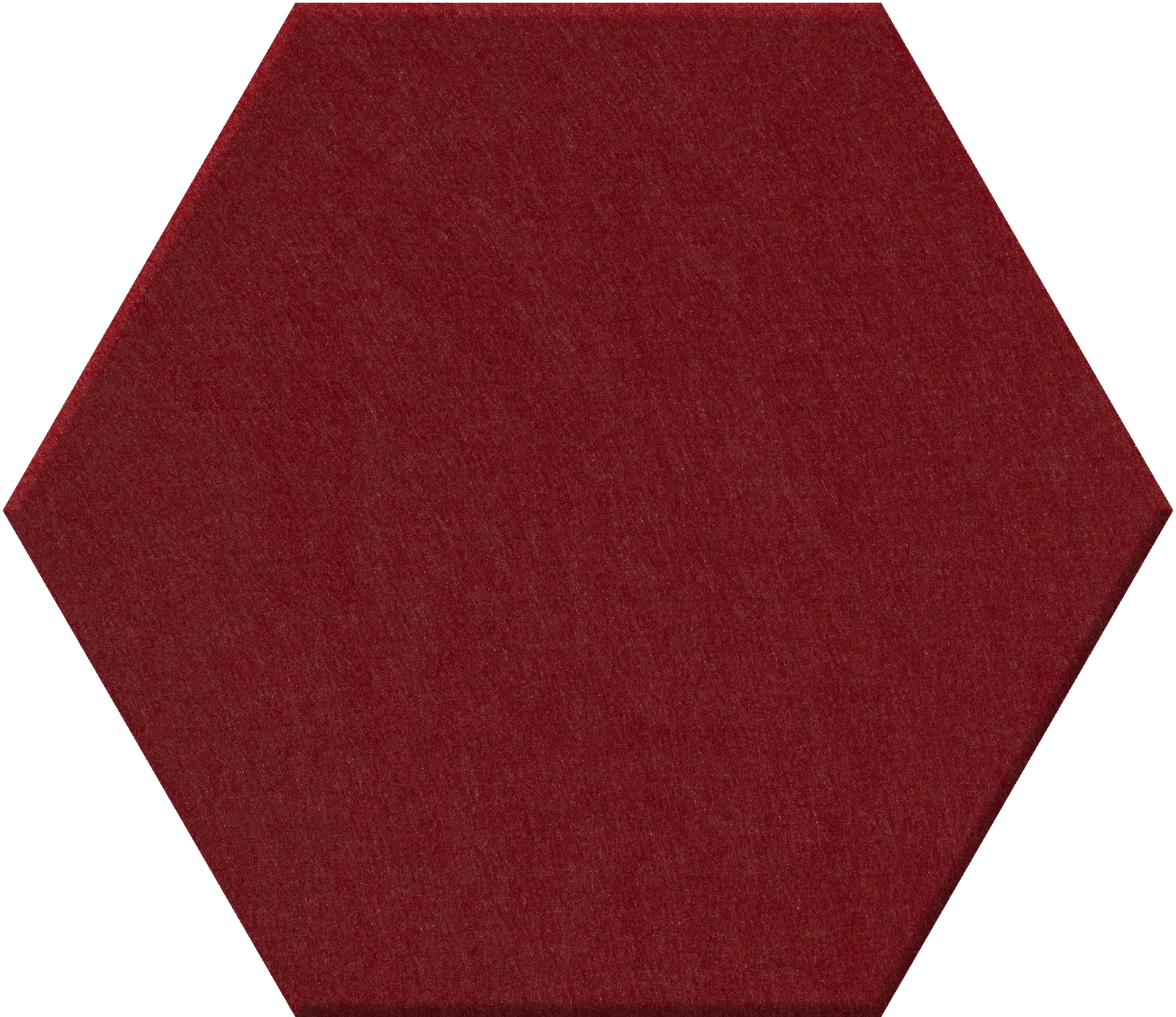Deep red hexagonal tile with matte textured finish.